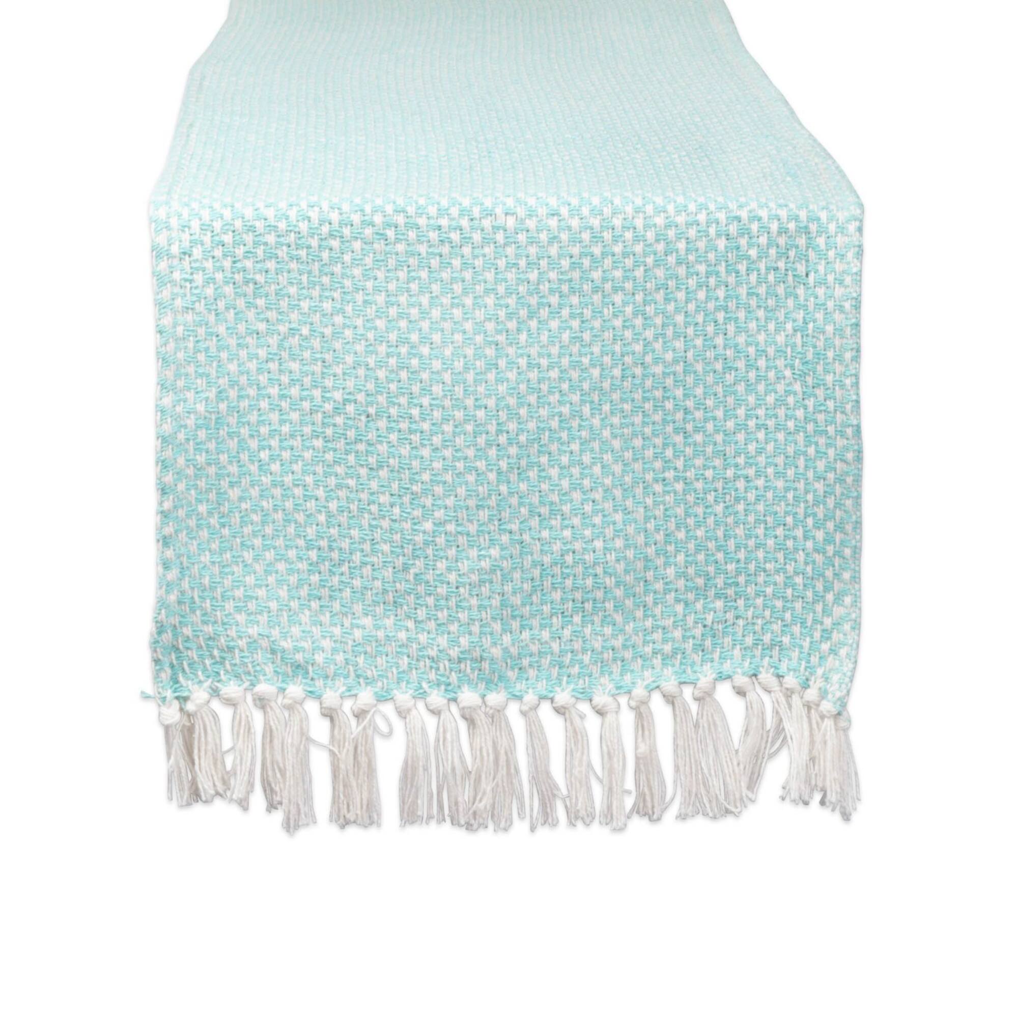 DII® 72" Aqua Woven Table Runner